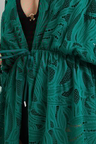 Vestido de playa de guipur Nikita - Verde