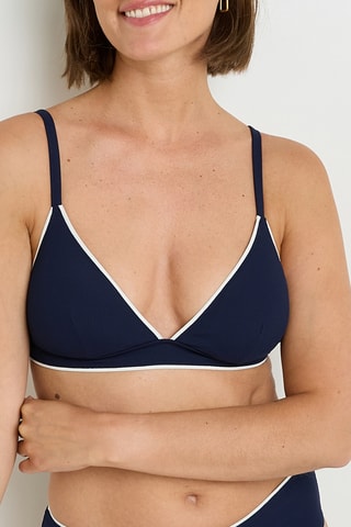 Sujetador de bikini con relleno Nuccia - Azul marino