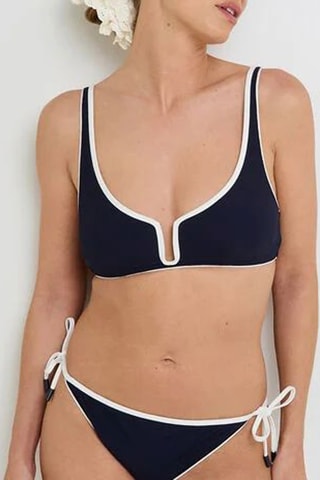 Sujetador de bikini con relleno Nuccia - Azul marino