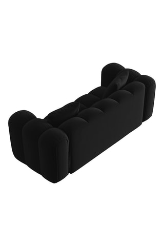 Canapé Astro - Noir - 3 places - En tissu chenille moly