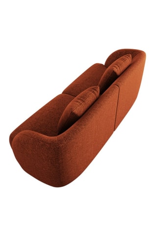 Canapé modulable Galactica - Rouge brique - 2 places - En tissu chenille