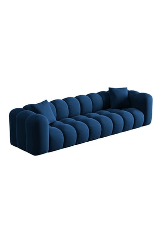 Canapé modulable Halley - Bleu roi - 4 places - En tissu velours