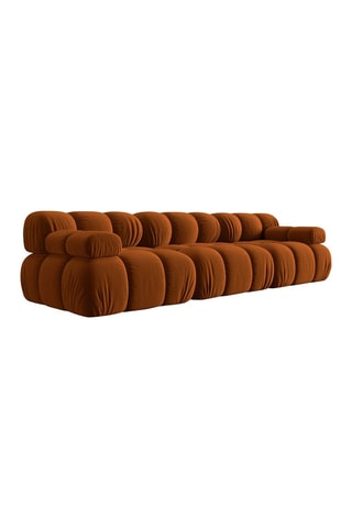 Canapé modulable Tropea - Terracotta - 3 places - Toucher velours