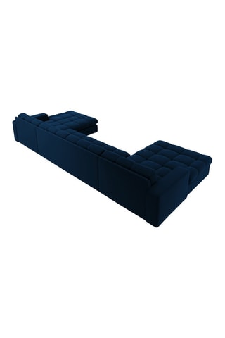 Canapé d’angle panoramique Yohan - Bleu roi