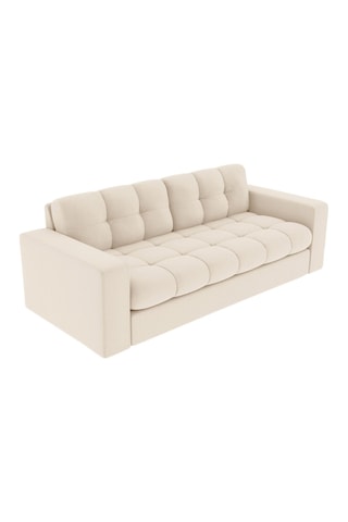 Canapé Yohan - Beige clair - 2 places - En tissu structurel