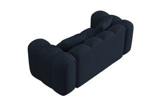 Canapé Elise - Bleu roi - 2 places - En tissu chenille