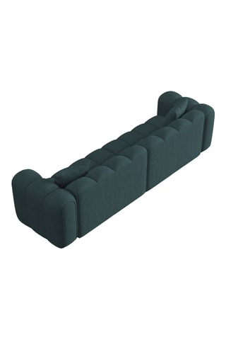 Canapé Arden - Bleu canard - 4 places - En tissu chenille moly