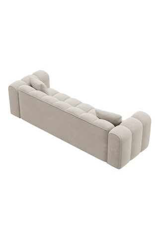 Canapé convertible Astro - Ecru - 4 places - En tissu velours - Couchage 253 x 102 cm