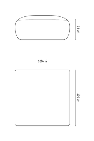 Pouf Lola - Beige - En tissu chenille