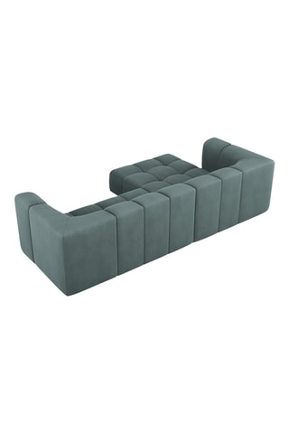 Canapé d'angle gauche Adams - Vert - 3 places - En tissu chenille