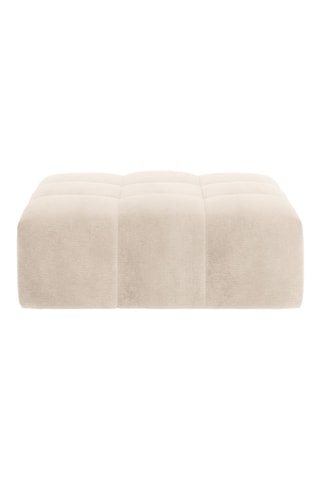 Pouf Luc - Beige - En tissu structuré