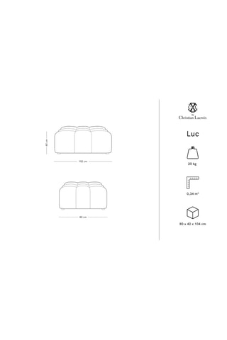 Pouf Luc - Beige - En tissu structuré