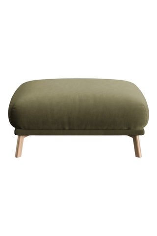 Pouf Margot - Vert olive - En tissu velours
