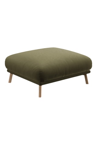 Pouf Margot - Vert olive - En tissu velours