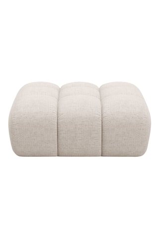 Pouf Astro - Beige - En tissu chenille