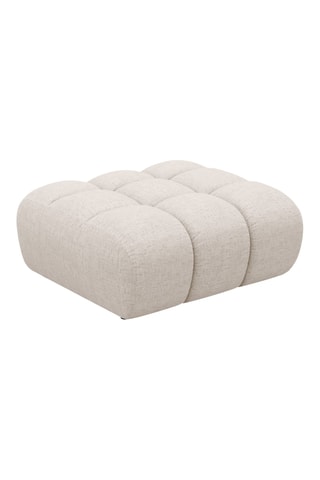 Pouf Astro - Beige - En tissu chenille