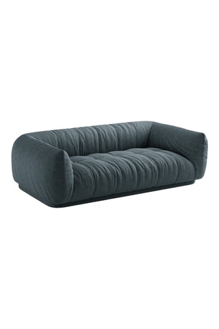 Canapé Julia - Bleu pétrole - 2 places - En tissu texturé