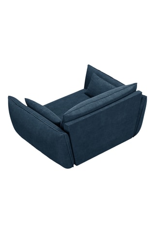 Fauteuil Vanda - Bleu marine - En tissu chenille