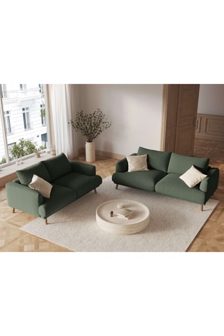 Canapé Margot - Vert foncé - 2 places - En tissu texturé