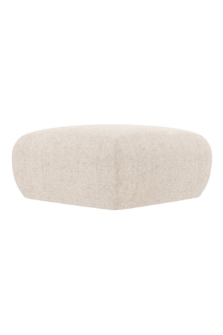Pouf Théo - Beige - En tissu chenille