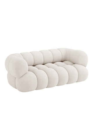 Canapé Maurice - Ecru - 2 places - En tissu chenille