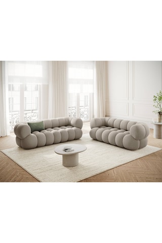 Canapé Maurice - Beige - 2 places - En tissu chenille