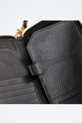 Cartera de piel Christine  - Negro