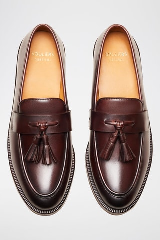 Mocasines de piel Anna  - Marrón oscuro