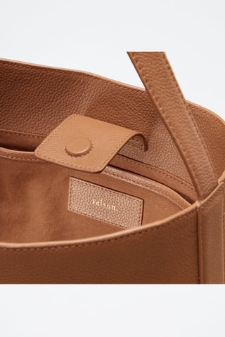 Bolso saco de piel Diane  - Marrón