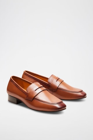 Mocasines de piel Elise  - Camel