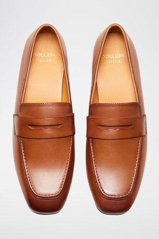 Mocasines de piel Elise  - Camel