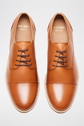 Derbies de piel Capucine  - Camel