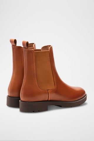 Botines Chelsea de piel Isaure  - Camel