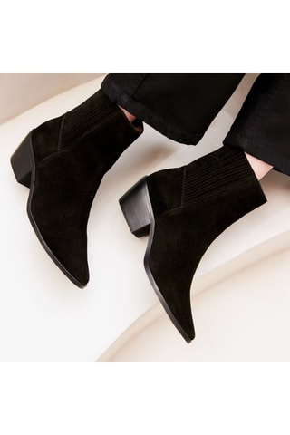 Botines de nobuk Lucile  - Negro