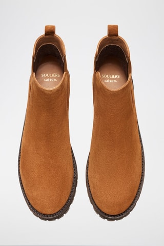 Botines Chelsea de nobuk Maia  - Camel