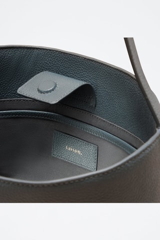 Bolso saco de piel Diane  - Azul