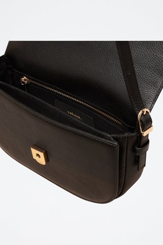 Bandolera de piel Béa  - Negro