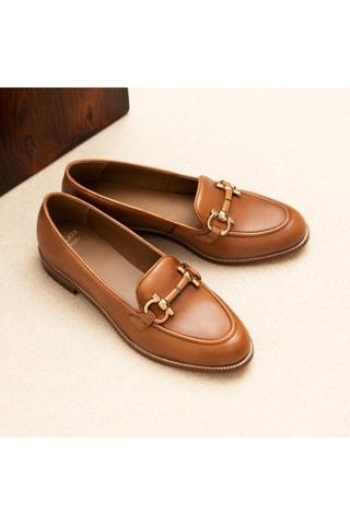 Mocasines de piel Fleur  - Camel