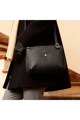 Bandolera de piel Irma  - Negro