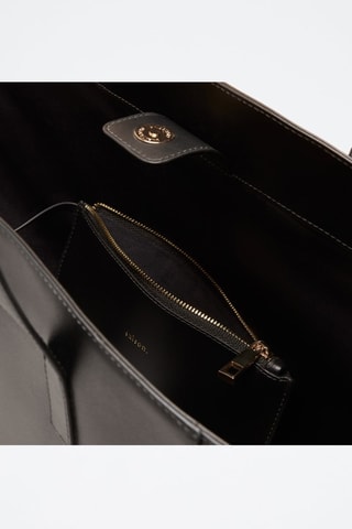 Bolso shopper de piel Lison  - Negro