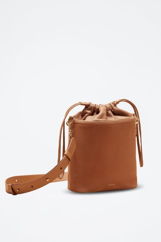 Bolso saco de piel Gwen  - Marrón