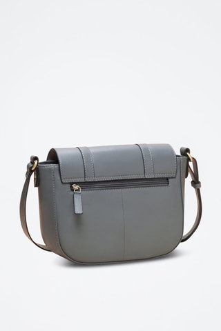 Bandolera de piel Flore  - Gris oscuro