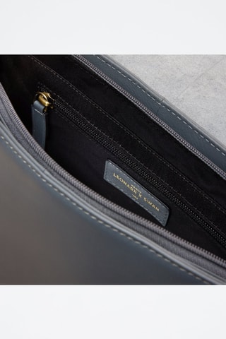 Bandolera de piel Flore  - Gris oscuro