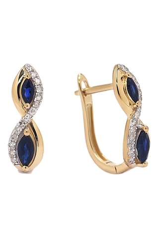 Pendientes Solstice - Oro amarillo, diamantes y zafiros