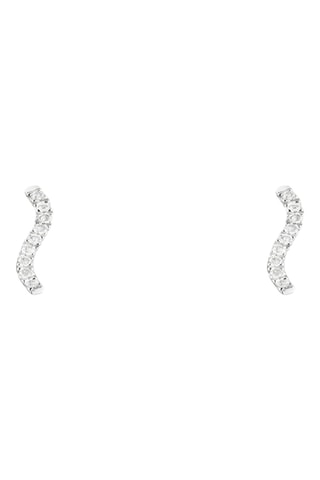Pendientes Douce Vague - Oro blanco y diamantes