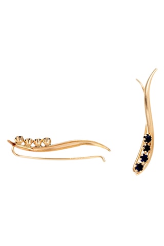 Pendientes Saphirs Lines - Oro amarillo y zafiros