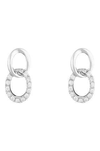 Pendientes Forever Linked - Oro blanco y diamantes