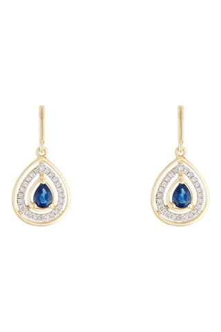 Pendientes Océane  -  Oro amarillo, zafiros y diamantes