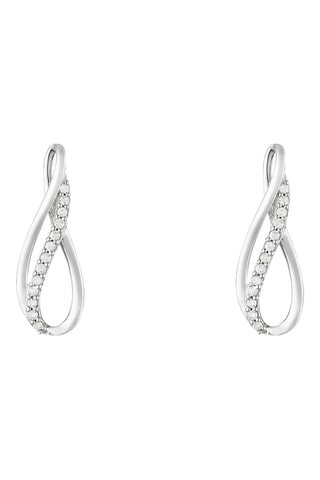 Pendientes Infinito - Oro blanco y diamantes