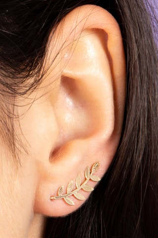 Pendientes Feuilles dorées - Oro amarillo